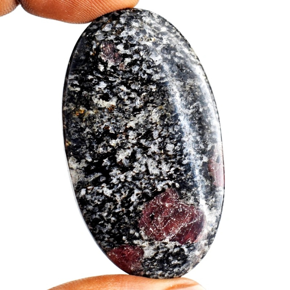 Genuine 67.00 Cts Black Ruby Zoisite Cabochon